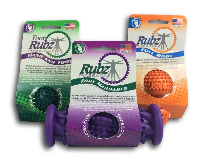 Due North Foot Rubz Massage Ultimate Combo Pack, 0.85 lb, Multi Colored, 3 Piece Set - Image 1